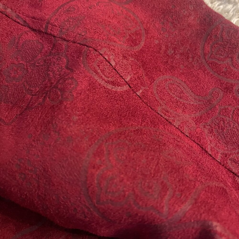 Croft & Barrow Red Paisley Zip Jacket Women 2X Lightweight - Picture 8 of 8